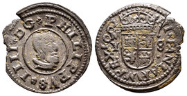 Felipe IV (1621-1665). 8 maravedís. 1662. Madrid. Y. (Cal-1427). (Jarabo-Sanahuja-M443). Ae. 2,11 g. Cospel faltado y grieta. MBC. Est...18,00.