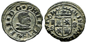Felipe IV (1621-1665). 8 maravedís. 1661. Segovia. S. (Cal-1507). (Jarabo-Sanahuja-M540). Ae. 1,99 g. MBC+. Est...20,00.