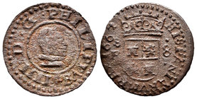 Felipe IV (1621-1665). 8 maravedís. 1662. Sevilla. R. (Cal-1582). Ae. 1,78 g. BC+. Est...18,00.