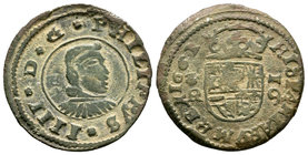 Felipe IV (1621-1665). 16 maravedís. 1662. Coruña. R. (Cal-1300). (Jarabo-Sanahuja-M122). Ae. 3,75 g. MBC-/BC+. Est...20,00.