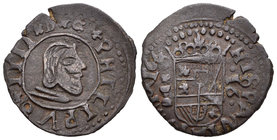 Felipe IV (1621-1665). 16 maravedís. 166(0). Cuenca. (Jarabo-Sanahuja-pág. 405). Ae. 3,98 g. Falsa de época. MBC-. Est...20,00.
