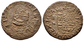 Felipe IV (1621-1665). 16 maravedís. 1664. Valladolid. M. (Cal-1674). (Jarabo-Sanahuja-Tipo M38). Ae. 2,38 g. BC-. Est...15,00.