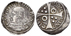 Carlos II (1665-1700). 1 croat. Sin fecha. Barcelona. (Cal-tipo 128). Ag. 2,18 g. MBC+. Est...50,00.