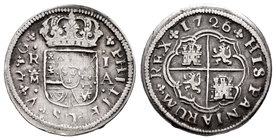 Felipe V (1700-1746). 1 real. 1726. Madrid. (Cal-1532). Ag. 2,79 g. MBC-. Est...45,00.