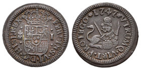 Fernando VI (1746-1759). 1 maravedí. 1747. Segovia. (Cal-717). Ae. 1,24 g. MBC. Est...15,00.