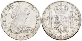 Carlos III (1759-1788). 8 reales. 1777. México. FM. (Cal-923). Ag. 26,80 g. MBC/MBC+. Est...90,00.