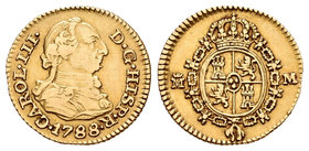 Carlos III (1759-1788). 1/2 escudo. 1788/7. Madrid. M/DV. (Cal-782). Au. 1,76 g. Escasa. MBC+. Est...150,00.