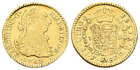 Carlos III (1759-1788). 1 escudo. 1783. Popayán. SF. (Cal-682). Au. 3,33 g. MBC. Est...140,00.