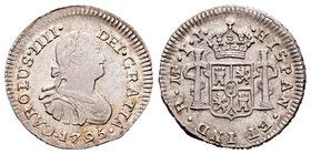 Carlos IV (1788-1808). 1 real. 1795. Lima. IJ. (Cal-1101). Ag. 1,65 g. EBC-. Est...60,00.