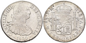 Carlos IV (1788-1808). 8 reales. 1800. México. FM. (Cal-695). Ag. 26,97 g. MBC+. Est...50,00.