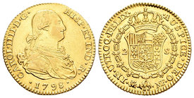 Carlos IV (1788-1808). 2 escudos. 1798. Madrid. MF. (Cal-335). Au. 6,73 g. EBC-. Est...260,00.