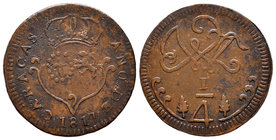 Fernando VII (1808-1833). 1 quarto. 1817. Caracas. (Cal-1509). Ae. 2,77 g. MBC/MBC+. Est...65,00.