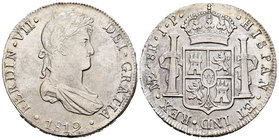Fernando VII (1808-1833). 8 reales. 1819. Lima. JP. (Cal-487). Ag. 27,07 g. Oxidaciones muy superficiales. MBC+. Est...70,00.