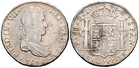 Fernando VII (1808-1833). 8 reales. 1818. Potosí. PJ. (Cal-607). Ag. 26,90 g. MBC-/MBC. Est...70,00.