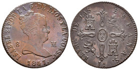 Isabel II (1833-1868). 8 maravedís. 1847. Jubia. (Cal-485). Ae. 11,44 g. EBC-. Est...100,00.