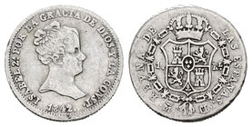Isabel II (1833-1868). 1 real. 1842. Madrid. CL. (Cal-412). Ag. 1,43 g. Escasa. MBC-. Est...150,00.