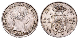 Isabel II (1833-1868). 1 real. 1852. Sevilla. (Cal-418). Ag. 1,31 g. EBC. Est...70,00.