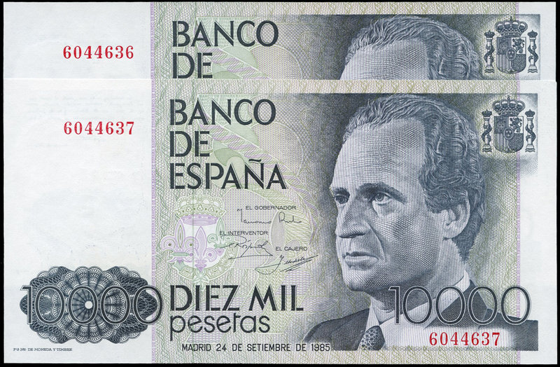 10000 pesetas. 1985. Madrid. (Ed 2017-481). 24 de septiembre, S.M. el Rey D. Jua...