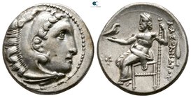 Kings of Macedon. Philip III Arrhidaeus 323-317 BC. In the name and types of Alexander III. Struck under Menander or Kleitos, circa 322-319 BC. Drachm...
