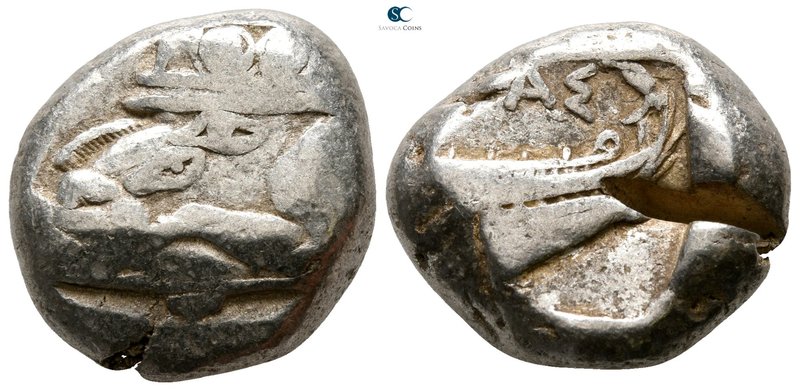 Lycia. Phaselis 500-440 BC. Stater AR

19mm., 10,95g.

Prow of galley left i...