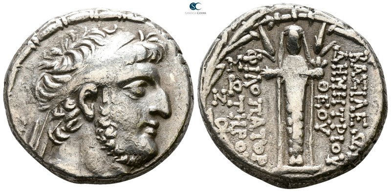 Seleukid Kingdom. Damascus. Demetrios III Eukairos 97-87 BC. Dated S.E. 218=95/4...