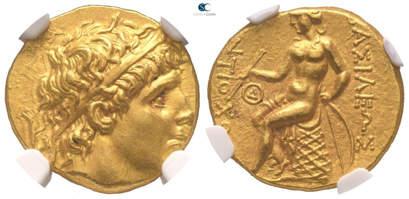 Seleukid Kingdom. Khanoum. Antiochos II Theos 261-246 BC. NGC MS Strike 4/5 - Su...