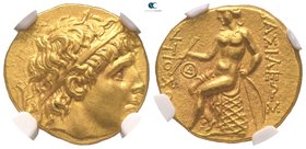 Seleukid Kingdom. Khanoum. Antiochos II Theos 261-246 BC. NGC MS Strike 4/5 - Surface 4/5. Stater AV