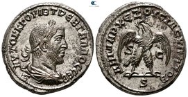 Seleucis and Pieria. Antioch. 6th officina. Trebonianus Gallus AD 251-253. Struck AD 252-253. Billon-Tetradrachm