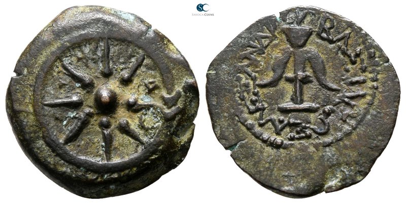 Judaea. Jerusalem. Alexander Jannaios (Yehonatan) 107-76 BC. 
Prutah Æ

15mm....