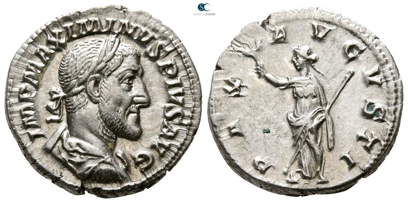 Maximinus I Thrax AD 235-238. Rome
Denarius AR

18mm., 2,80g.

IMP MAXIMINV...