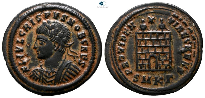 Crispus AD 317-326. Rome
Follis Æ

21mm., 2,97g.

FL IVL CRISPVS NOB CAES, ...