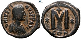 Justin I AD 518-527. Constantinople. Follis Æ