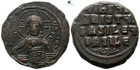 Attributed to Basil II and Constantine VIII AD 976-1028. Struck circa AD 976-1030/35. Constantinople. Anonymous follis Æ. Class A2