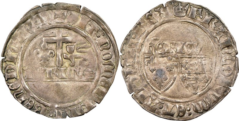 Anglo-Gallic. Henry VI (1422-1461) Grand Blanc ND VF35 NGC, Paris mint, Crown mm...