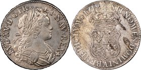 Louis XV Ecu 1718-A AU50 NGC, Paris mint, KM435.1, Dav-1327. Exhibiting notable residual luster, the devices generally well-defined for the type. Two ...