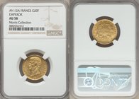 Napoleon gold 20 Francs L'An 12 (1803/4)-A AU58 NGC, Paris mint, KM661. Issued in the name of Napoleon as Emperor, notably so, as First Consul issues ...