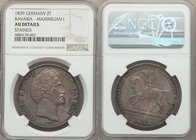 Bavaria. Ludwig I "Maximilian I" 2 Taler 1839 AU Details (Stained) NGC, Munich mint, KM804. A very desirable emission from this popular commemorative ...