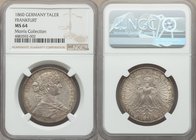Frankfurt. Free City Taler 1860 MS64 NGC, KM360. An admirable type representative, sharply struck and lightly toned. Sold with old collector's envelop...