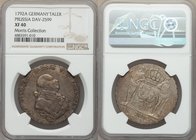 Prussia. Friedrich Wilhelm II Taler 1792-A XF40 NGC, Berlin mint, KM360.1, Dav-2599. One of only a handful of this date certified by NGC, of which onl...