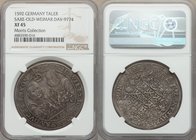 Saxe-Weimar. Friedrich Wilhelm I & Johann III Taler 1592 XF45 NGC, Saalfeld mint, Dav-9774. A very expressive and lesser-seen type, the stamps clearly...