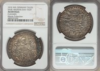 Saxe-Weimar. Johann Ernst IV Et Al Taler 1616-WA AU Details (Cleaned) NGC, Saalfeld mint, Dav-7529. A detailed example of this "Joint Rule" type depic...
