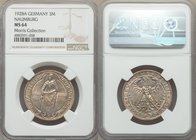 Weimar Republic "Naumburg" 3 Mark 1928-A MS64 NGC, Berlin mint, KM57. A popular commemorative featuring attractive peach tone, and struck for the 900t...