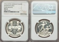 "Quadruple Alliance" silver Medal 1916-Dated MS65 NGC, Zetzmann-3053 (R). 33mm. By F. König and Lauer (Nürnberg). Struck to commemorate the brotherhoo...