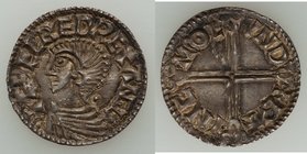 Kings of All England. Aethelred II (987-1016) Penny ND (c. 997-1003) AU (large flan crack), London mint, Lifinc as moneyer, Long Cross type, S-1151, N...