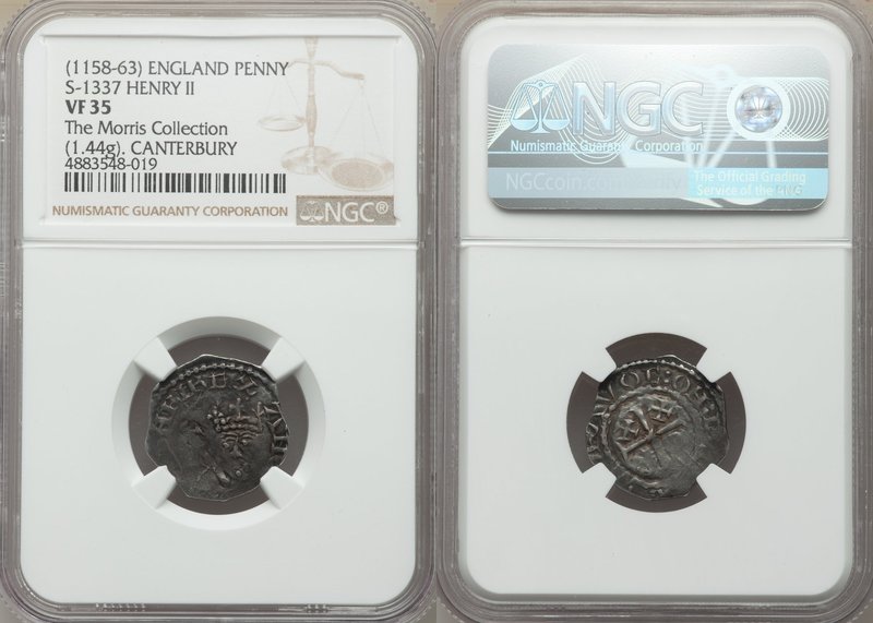 Henry II (1154-1189) Penny ND (1158-1180) VF35 NGC, Canterbury mint, Goldhavoc a...