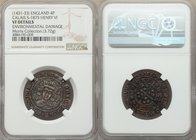 Henry VI (1st Reign, 1422-1461) Groat (4 Pence) ND (1431-1432/3) VF Details (Environmental Damage) NGC, Calais mint, Cross Pommee mm, Pinecone-mascle ...