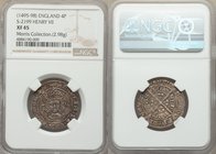 Henry VII (1485-1509) Groat (4 Pence) ND (1495-1498) XF45 NGC, London mint, Pansy mm, Facing Bust issue, S-2199. 2.98gm. A stronger and more expressiv...