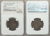 Henry VIII (1509-1547) Groat ND (1526-1544) VF25 NGC, Tower mint, Lis mm, S-2337E. 25mm. 2.69gm. Steel-hued surfaces with a deepening of tone at the p...