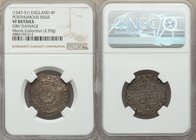 Edward VI (1547-1553), in the name of Henry VIII Groat (4 Pence) ND (1547-1551) VF Details (Obverse Damage) NGC, Tower mint, Uncertain mm, S-2403. 2.5...