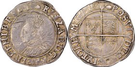 Elizabeth I (1558-1603) Shilling ND (1592-1595) VF35 NGC, Tower mint, Tun mm, Sixth Issue, S-2577. 6.16gm. An attractively toned, circulated example o...